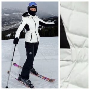 NWT. Zara Ski White/Black Waterproof Windproof Down Jacket. Size S.